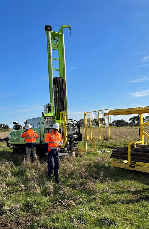 Drilling team on site